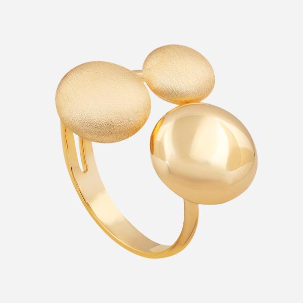 18k Gold Ball Ring