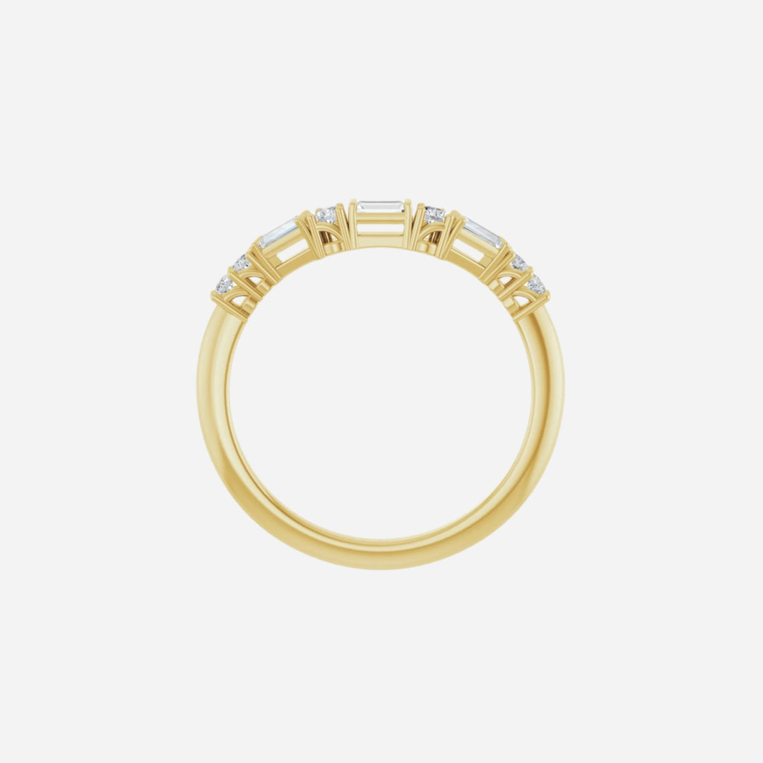 Gold Diamond Contour Ring