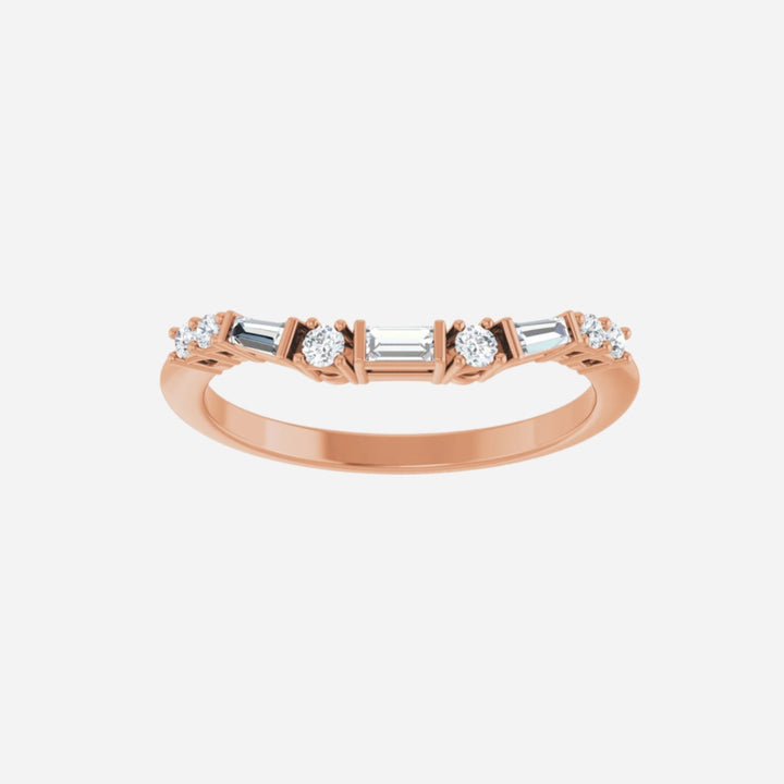 Gold Diamond Contour Ring