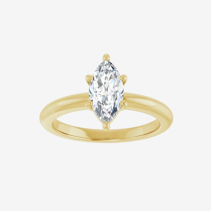 Marquise Solitaire Engagement Lab Diamond Ring