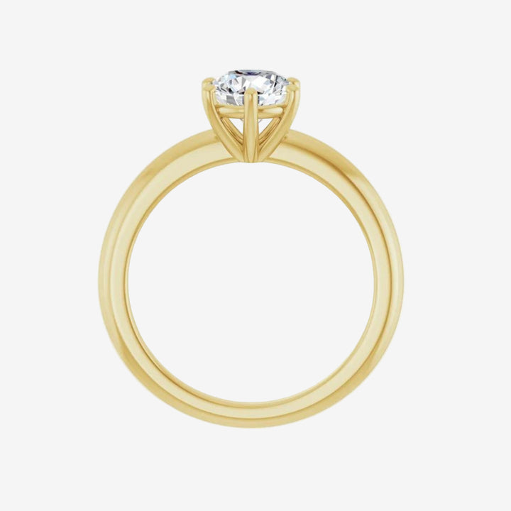 Round Solitaire Engagement Lab Diamond Ring