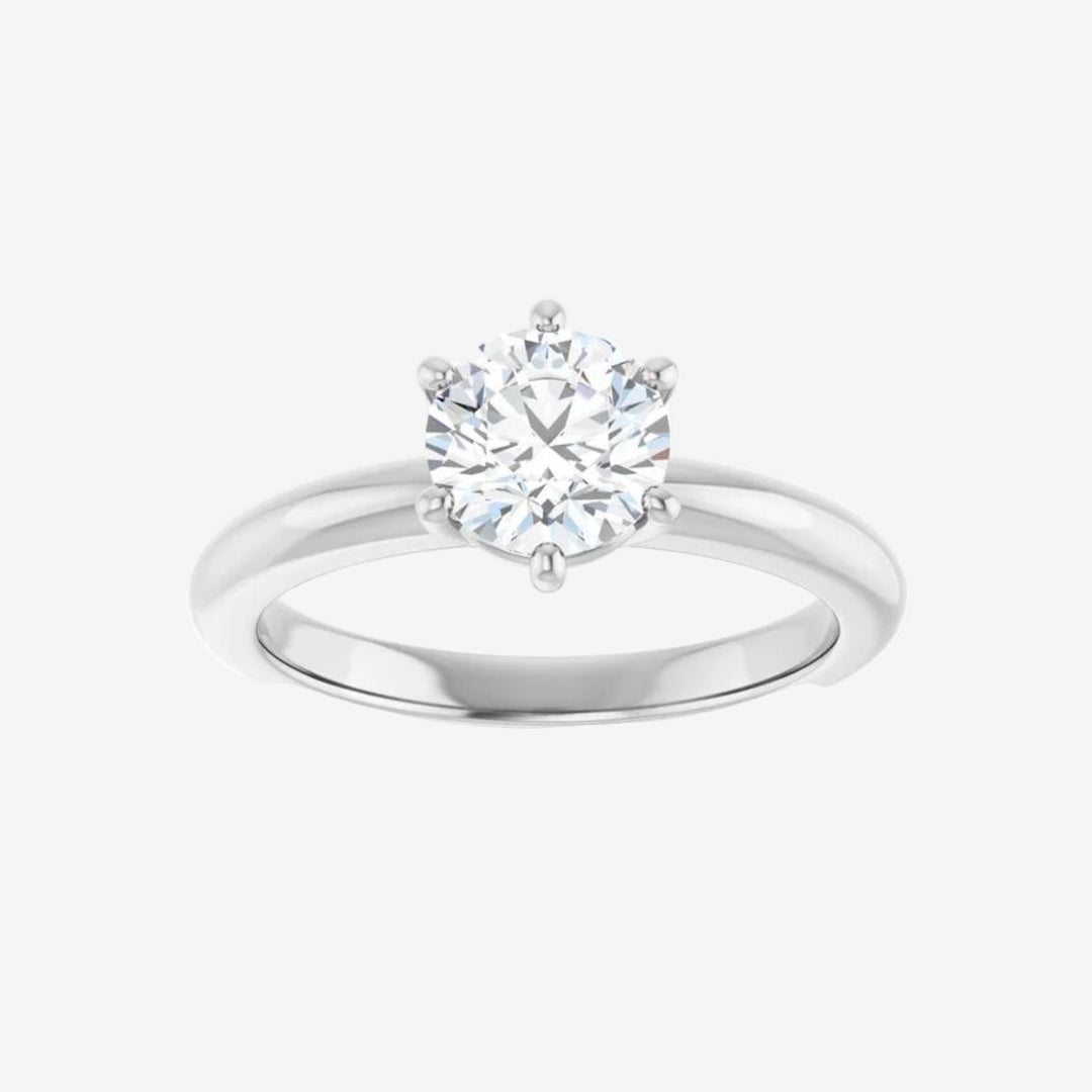 Round Solitaire Engagement Lab Diamond Ring
