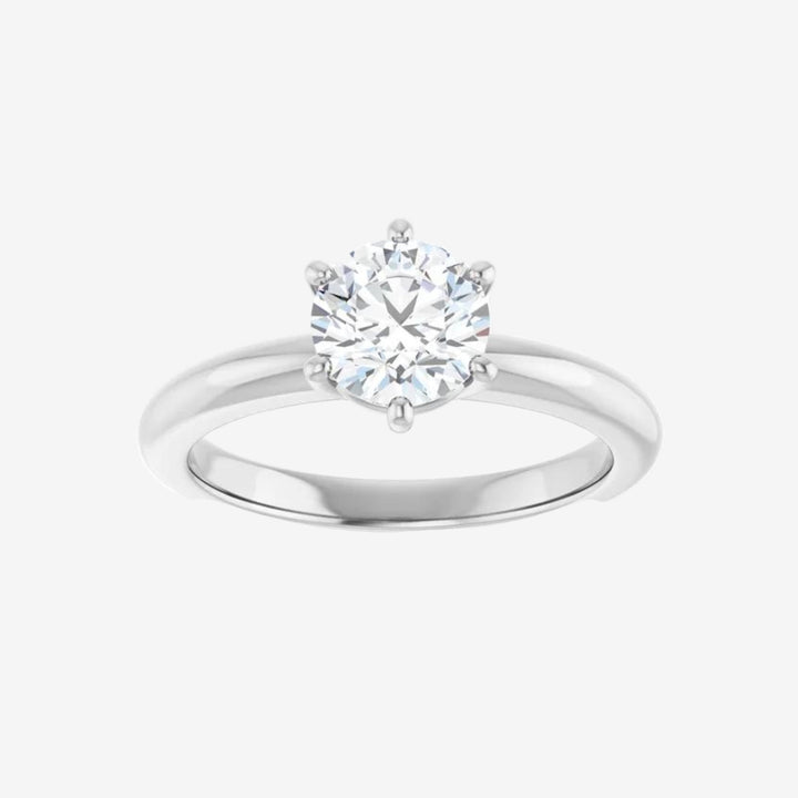 Round Solitaire Engagement Lab Diamond Ring