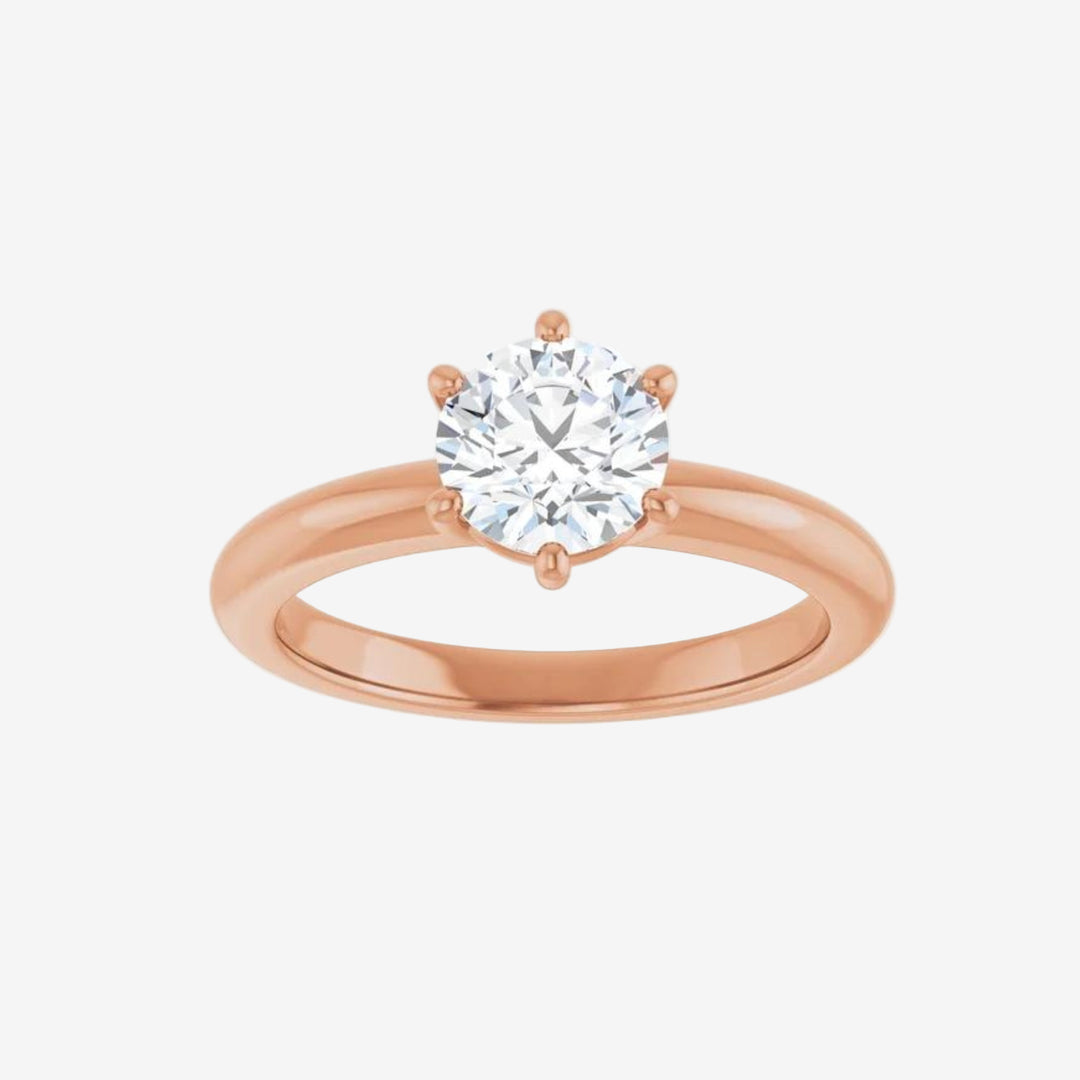 Round Solitaire Engagement Lab Diamond Ring