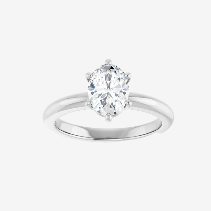 Oval Solitaire Engagement Lab Diamond Ring