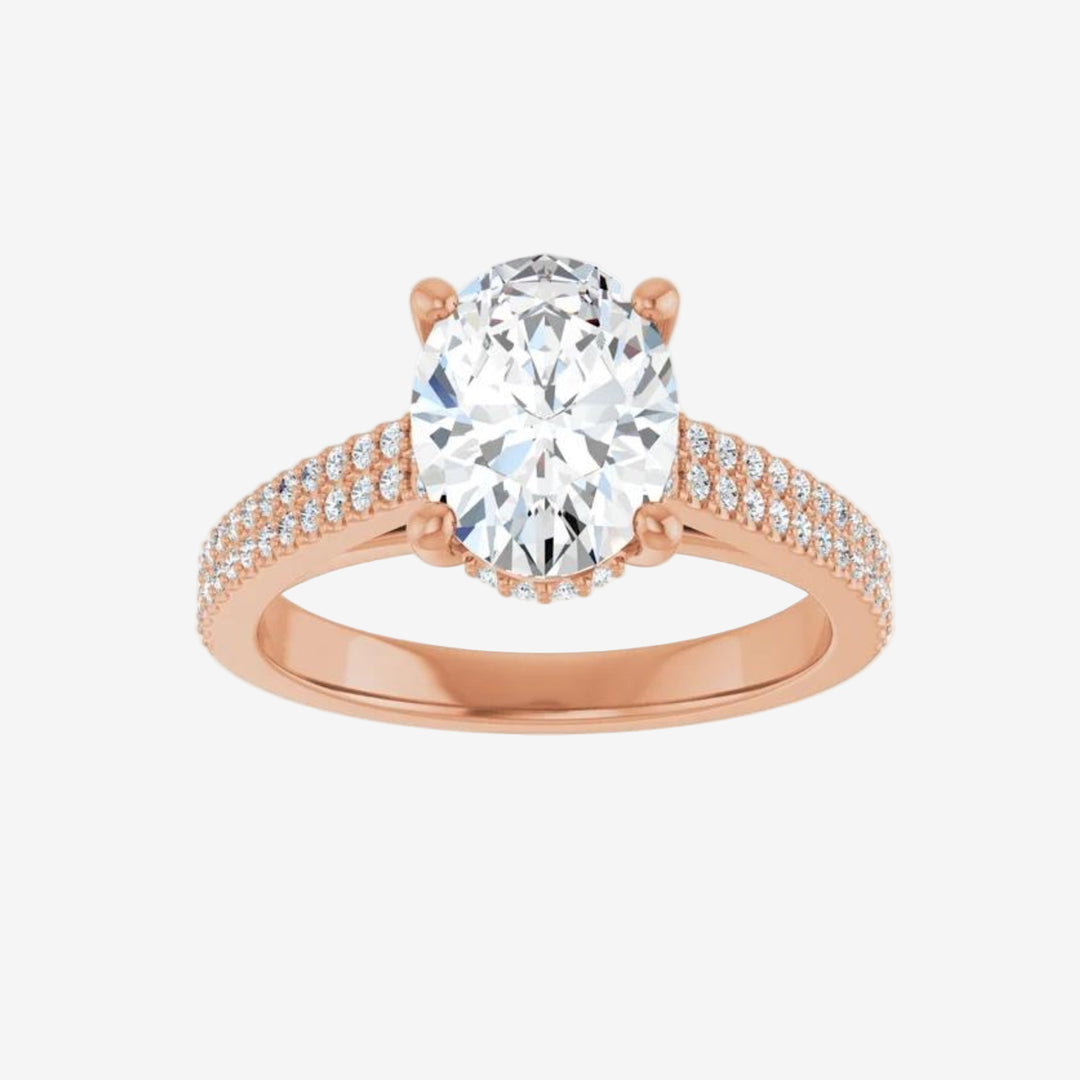 Oval Lab Diamond Engagement  Ring