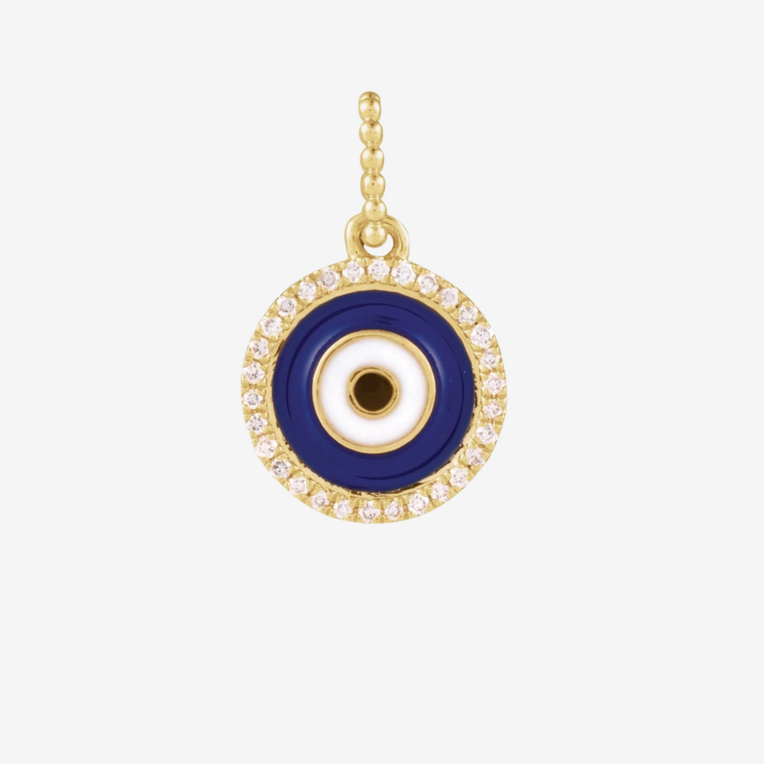 Elegant Gold Greek Eye Pendant