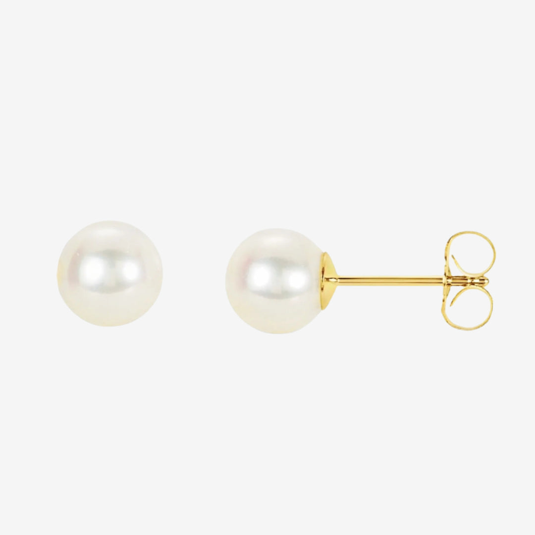18k Gold Pearl Earring