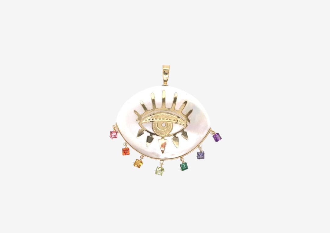 Mother of Pearl Pendant with 18k Gold