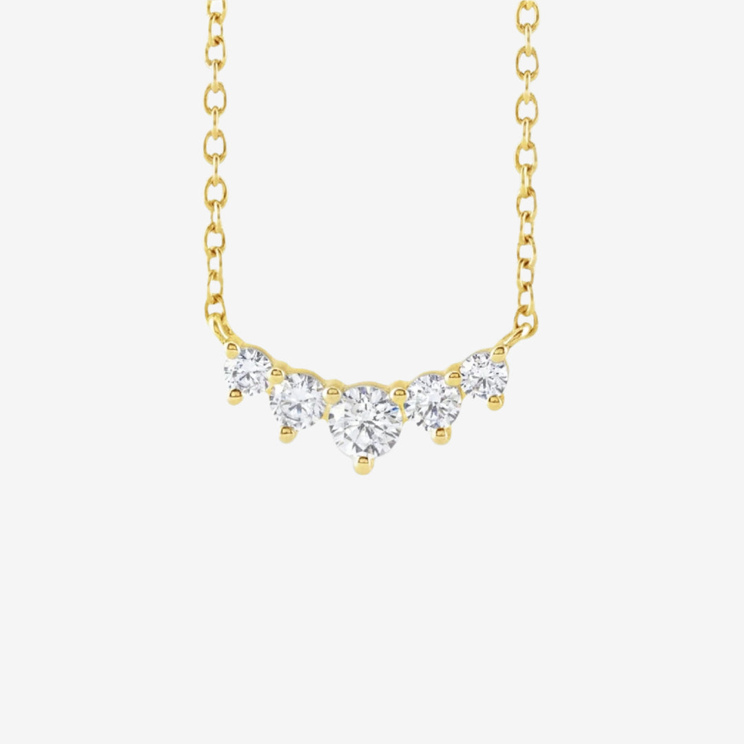 Gold Graduated Diamond Necklace