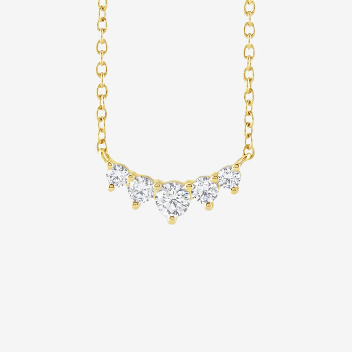 Gold Graduated Diamond Necklace