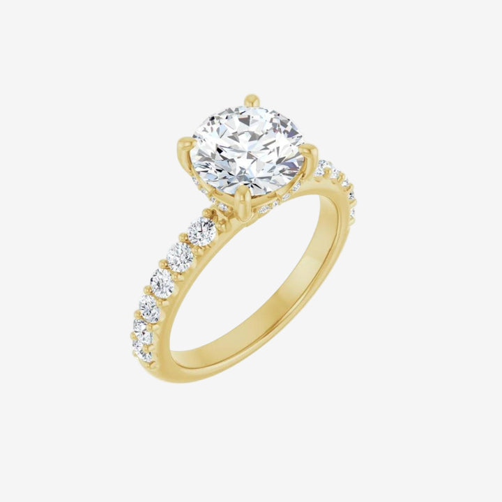 2.0Ct Round Half Eternity Lab Diamond Ring