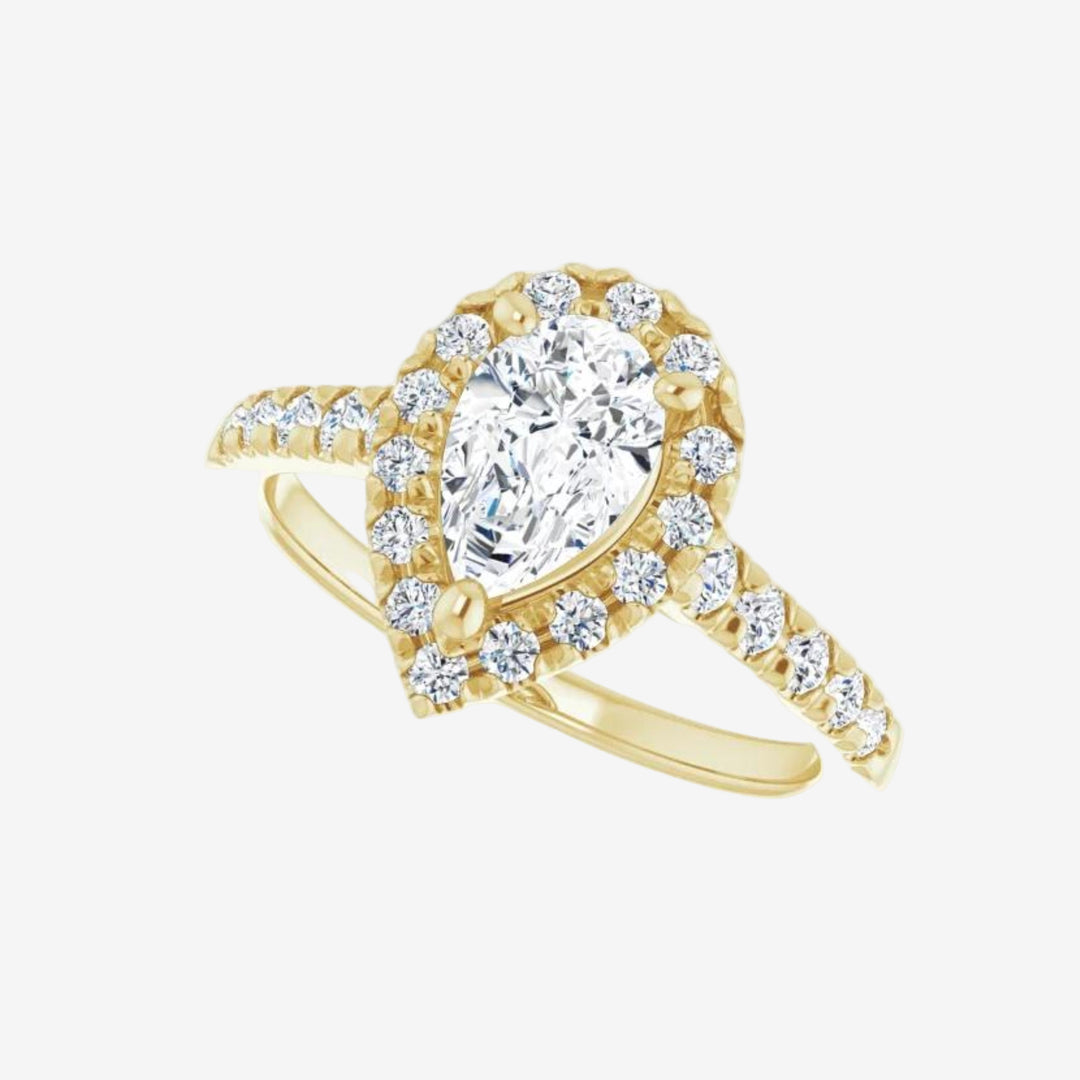 Pear Classic Lab Diamond Engagement Ring
