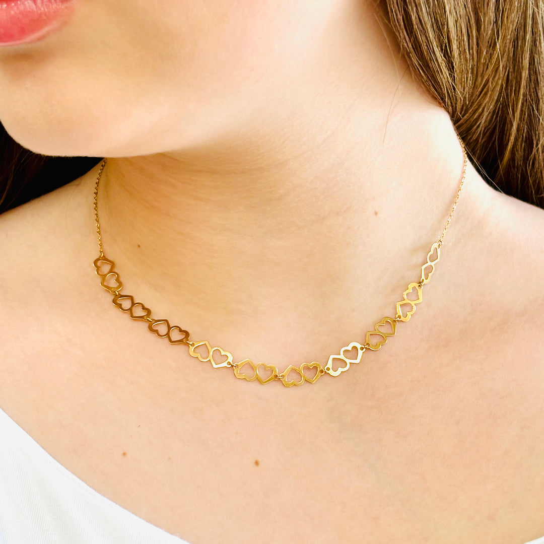 18k Gold Heart Necklace