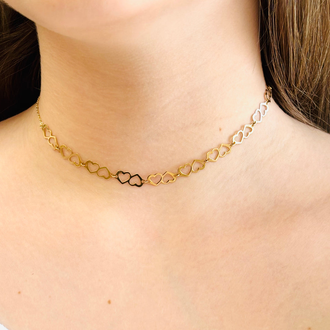 18k Gold Heart Necklace