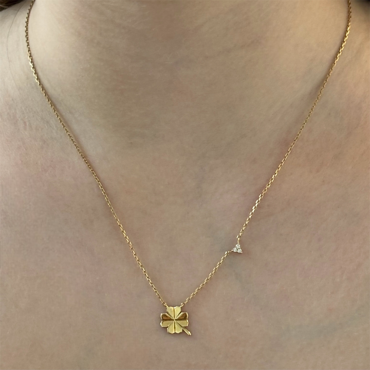 Clover Necklace 18k Gold