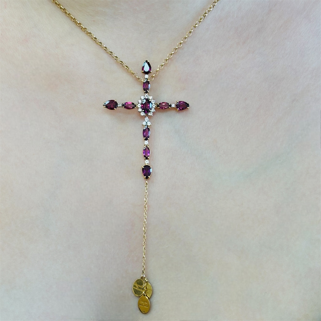 18k Gold Necklace Cross