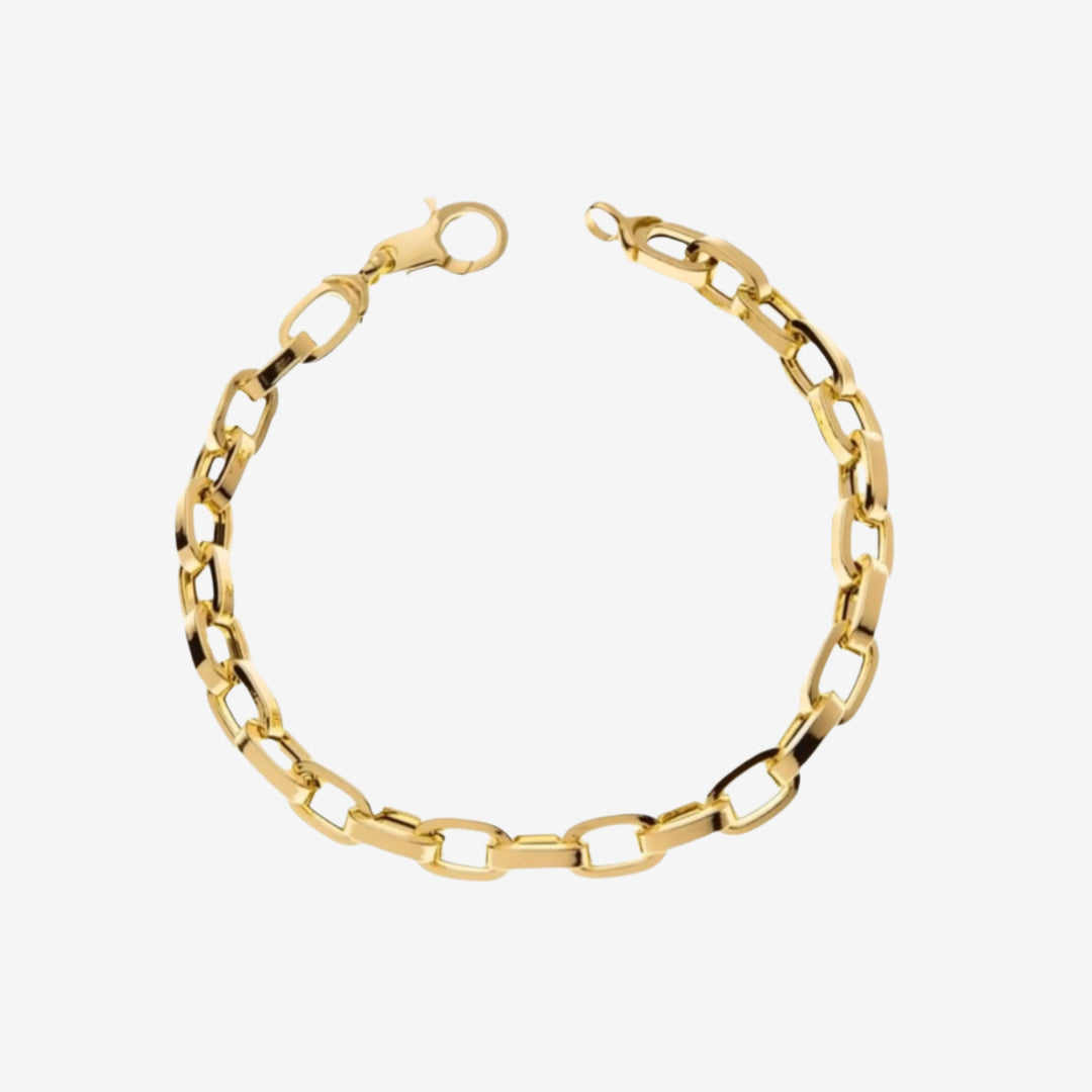 Men's Open Links Bracelet 18k Gold