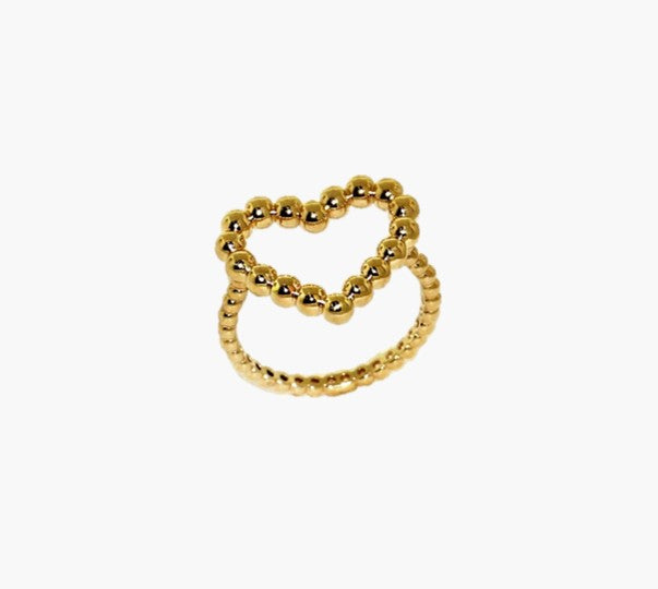 18k Gold Heart Ring