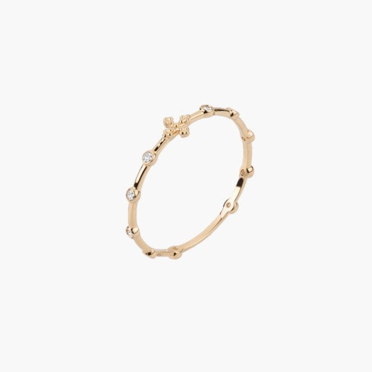 18k Gold Ring with Diamonds