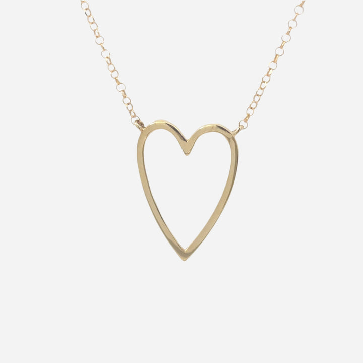18k Gold Heart Necklace
