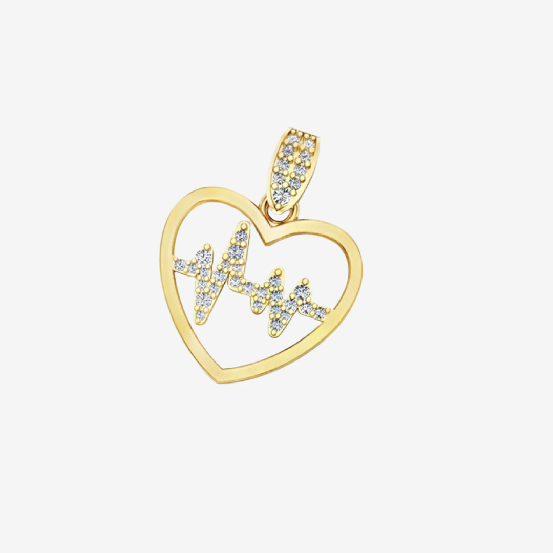 18K Gold Heart Pendant