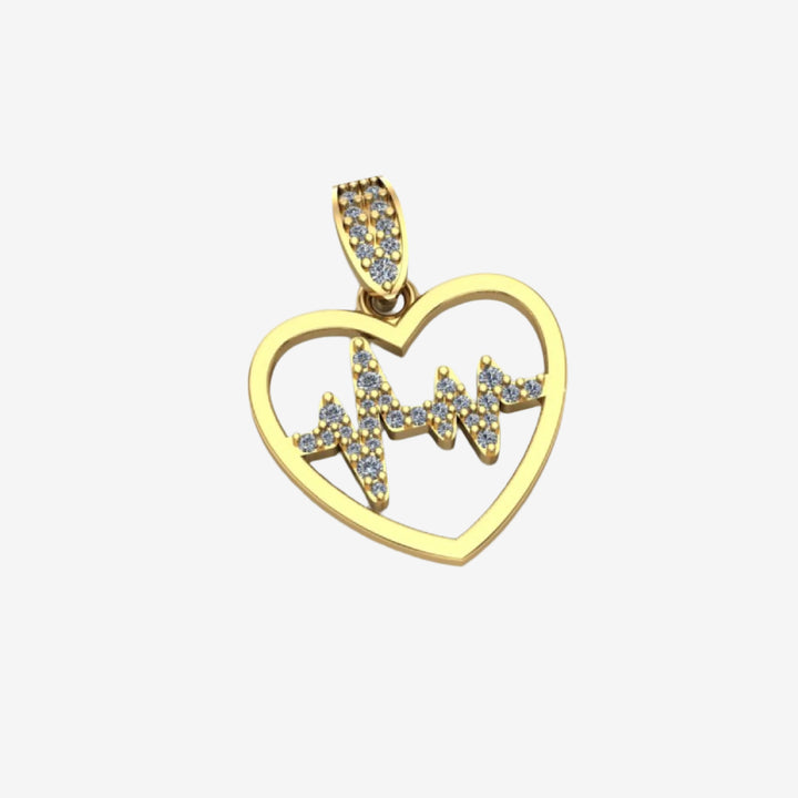 18K Gold Heart Pendant