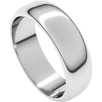 platinum wedding band ring 5.5 mm, number 5, engraver inside