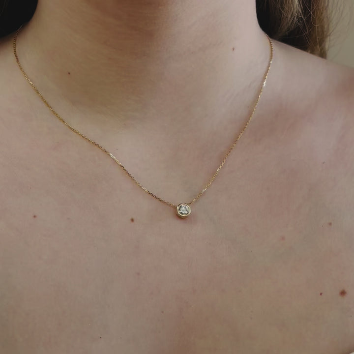 Necklace Bezel Point Diamond