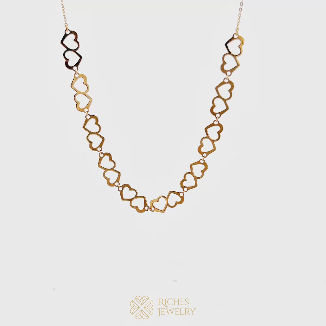 18k Gold Heart Necklace