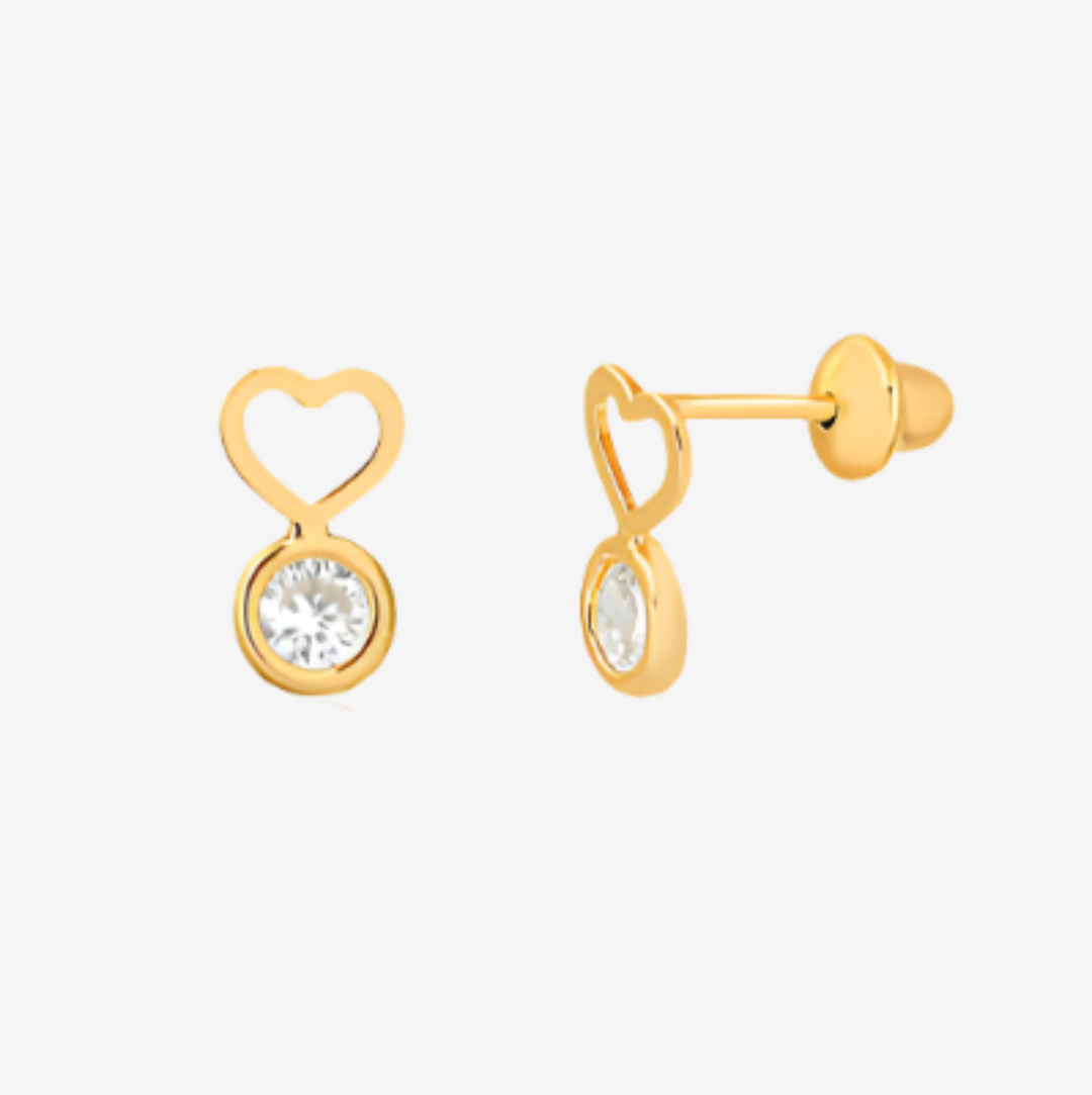 Children's Heart Earring in 18k Gold