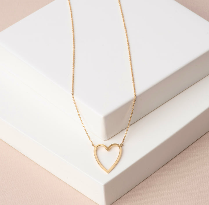 18k Gold Heart Necklace