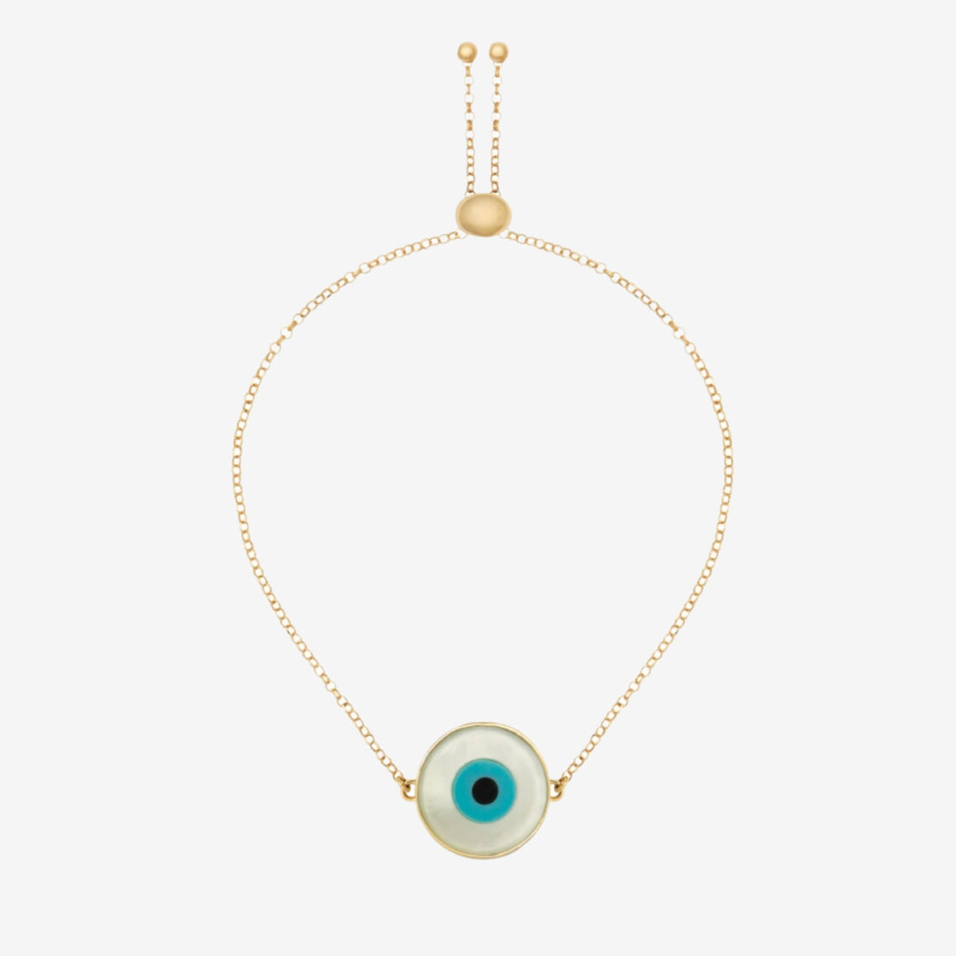 18k Gold Greek Eye Bracelet