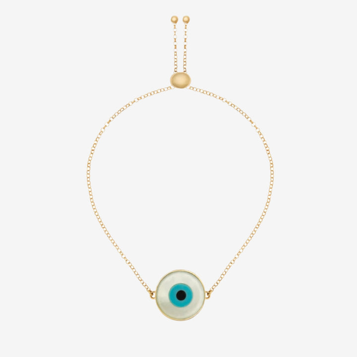 18k Gold Greek Eye Bracelet