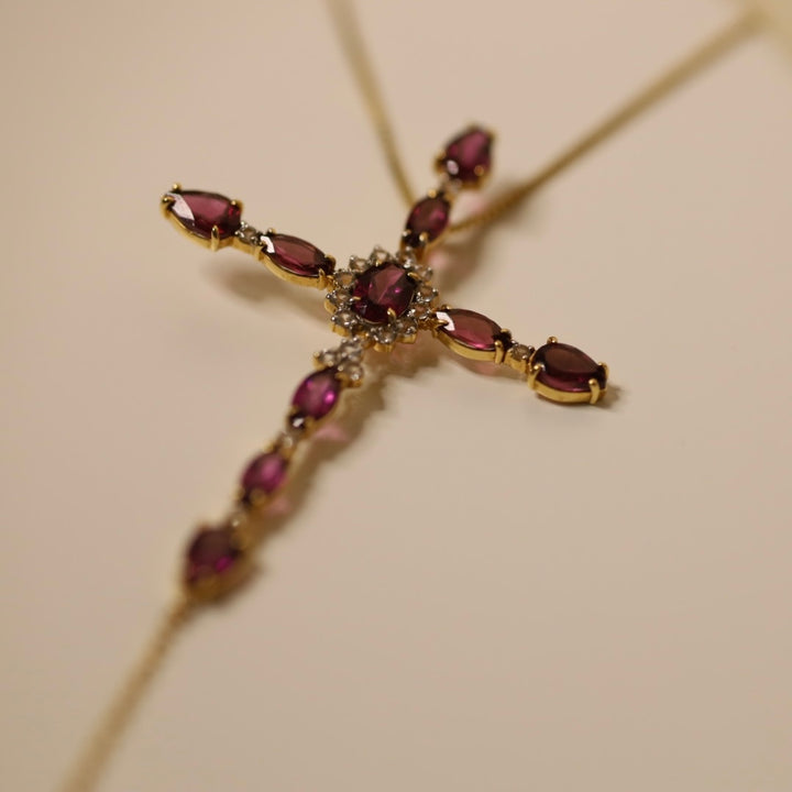 18k Gold Necklace Cross