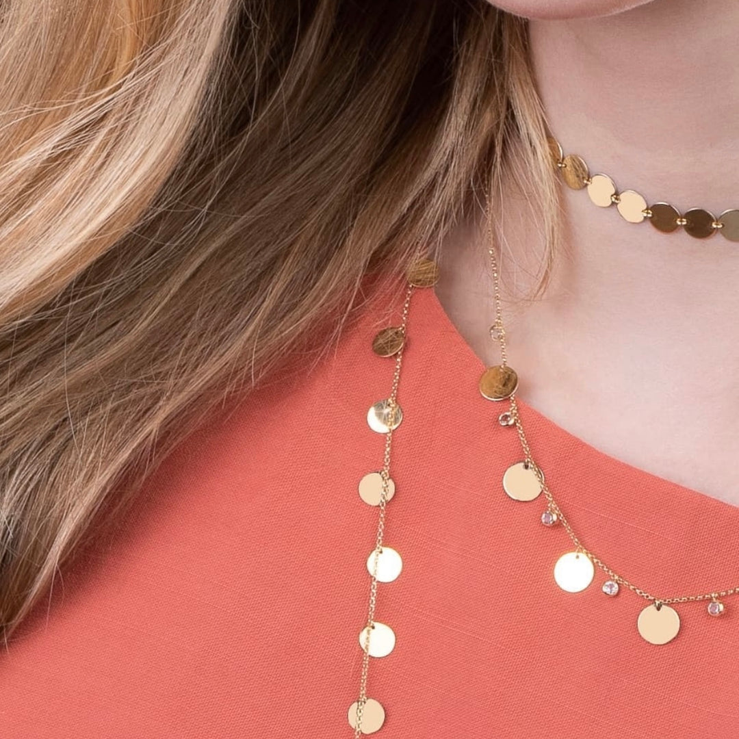 18k Gold White Topaz Necklace