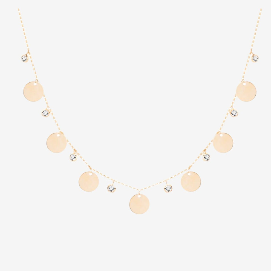 18k Gold White Topaz Necklace
