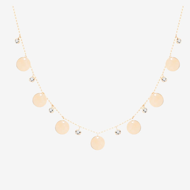 18k Gold White Topaz Necklace