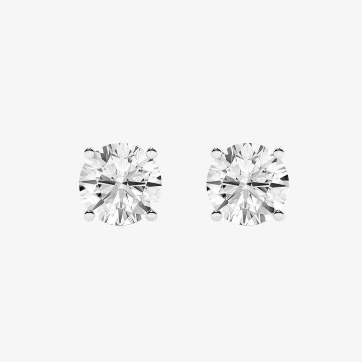 18k white gold 5 ctw Round Colorless Lab Grown Diamond Certified Stud Earrings, E, VS1 | IGI Certified (Copy)