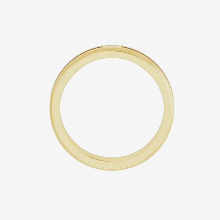 18k Yellow Solid Gold Band Ring