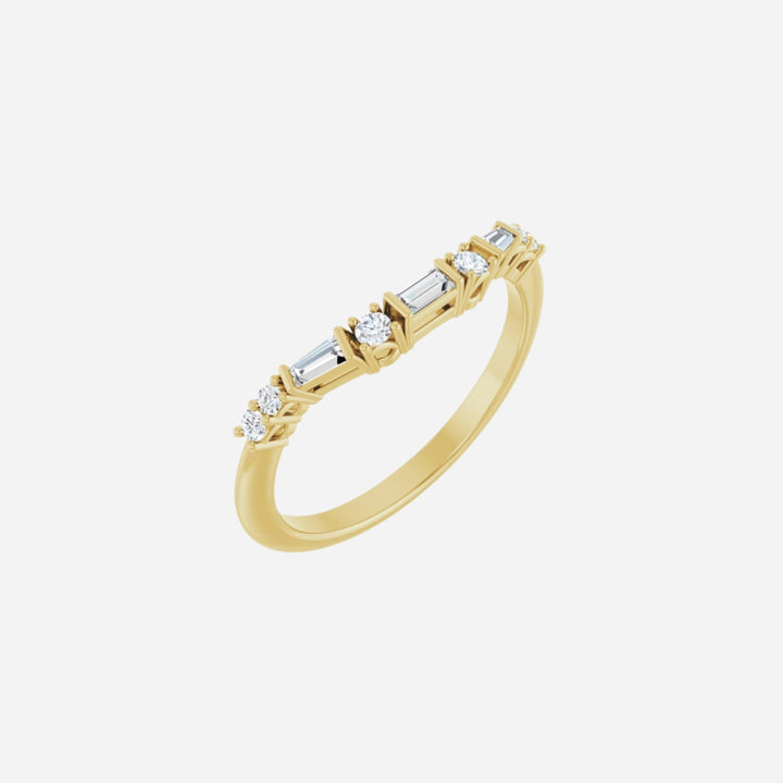 Gold Diamond Contour Ring