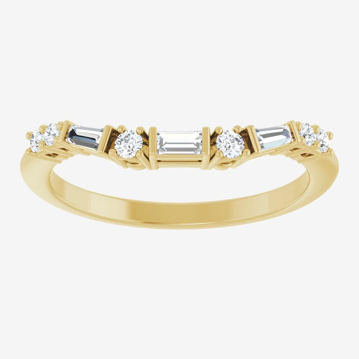 Gold Diamond Contour Ring