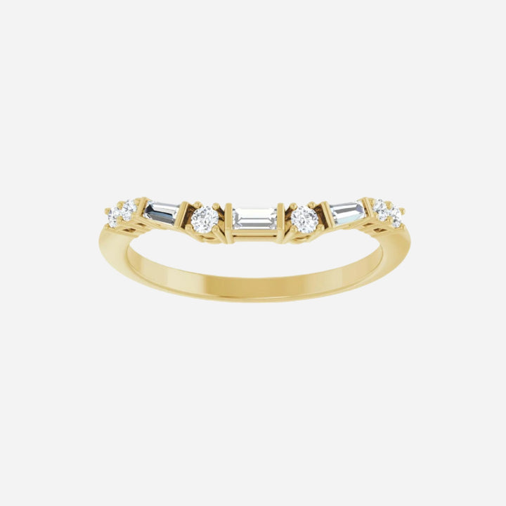 Gold Diamond Contour Ring