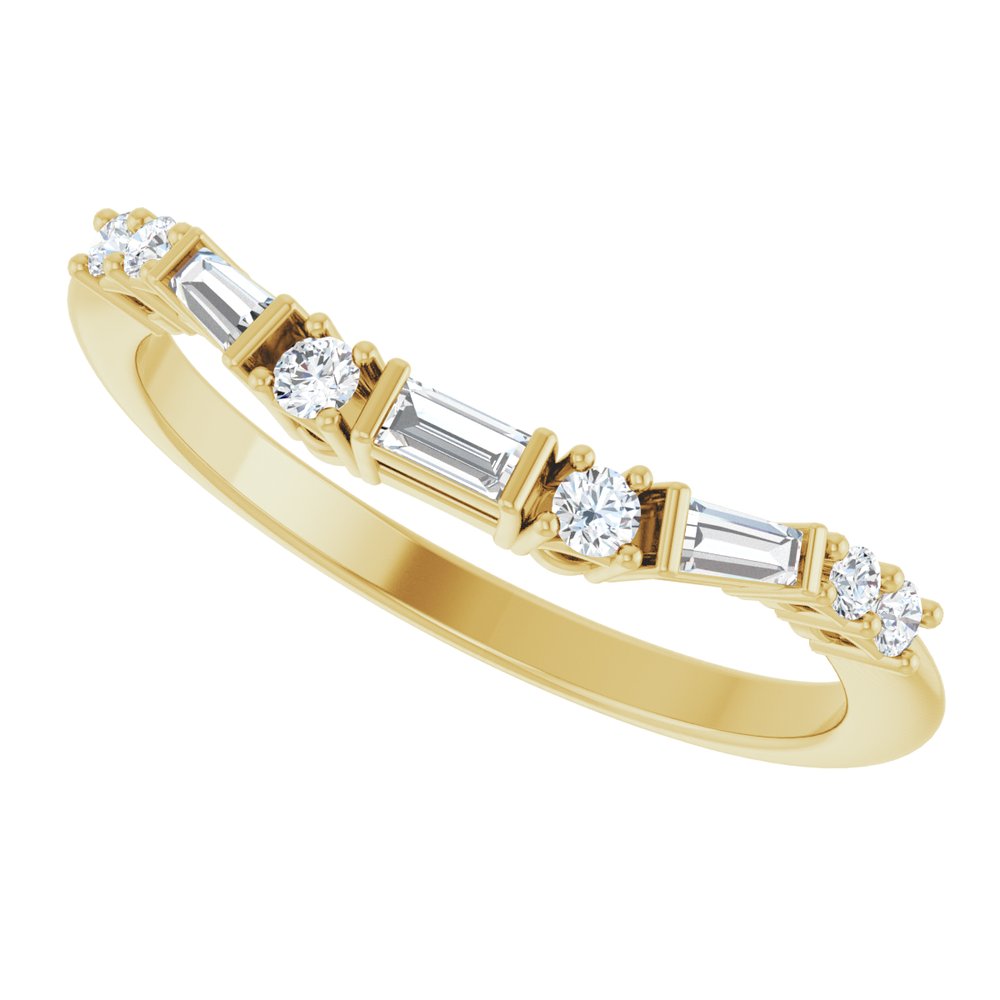 Gold Diamond Contour Ring