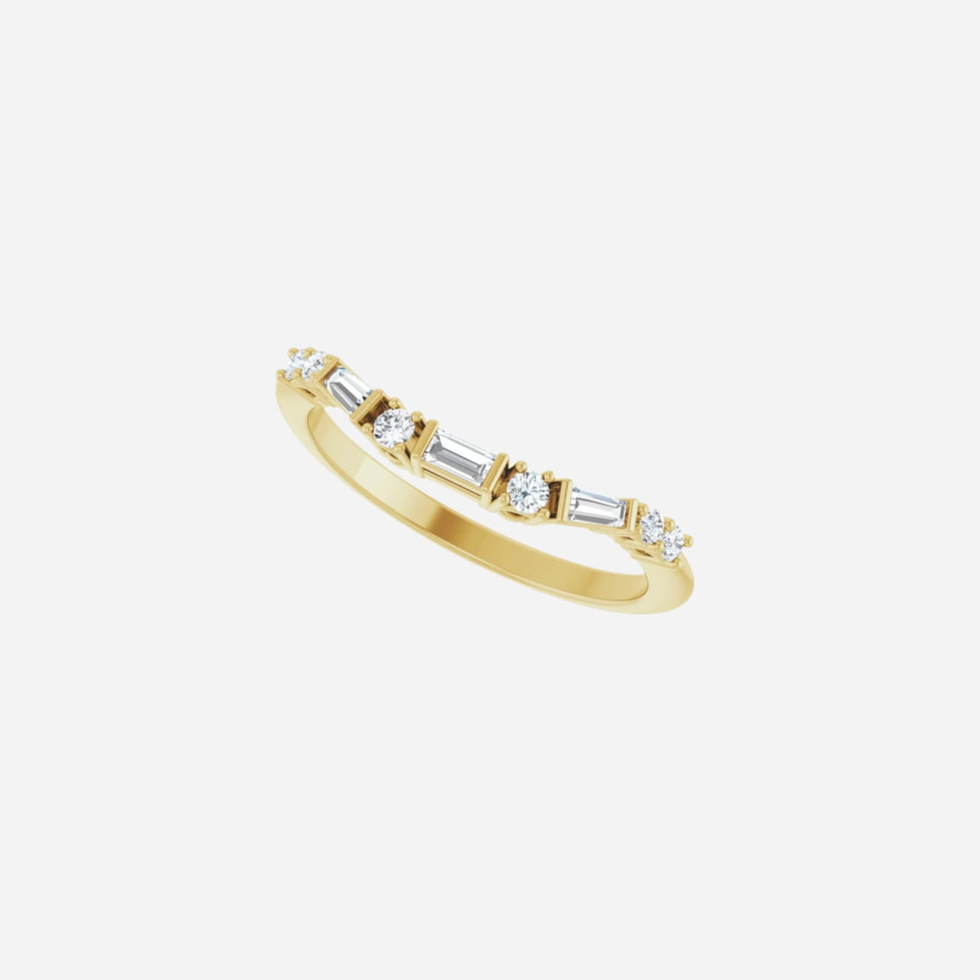 Gold Diamond Contour Ring