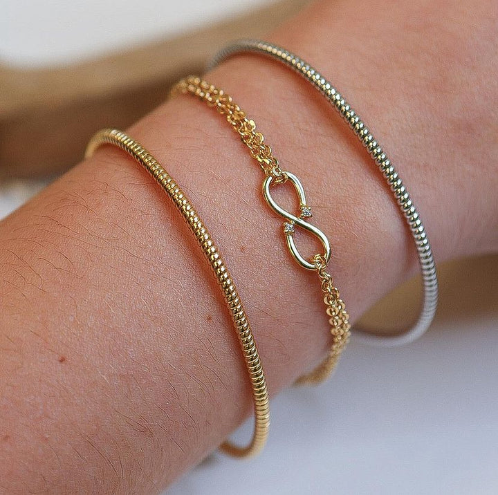 18k Gold Infinity Bracelet