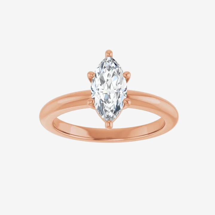 Marquise Solitaire Engagement Lab Diamond Ring