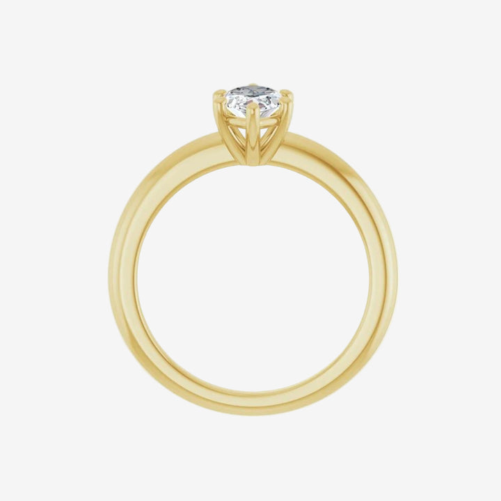 Marquise Solitaire Engagement Lab Diamond Ring