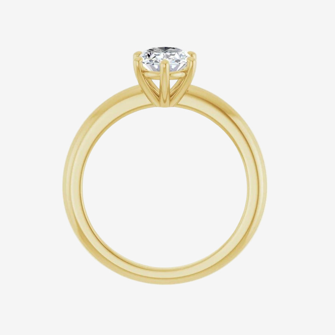 Oval Solitaire Engagement Lab Diamond Ring