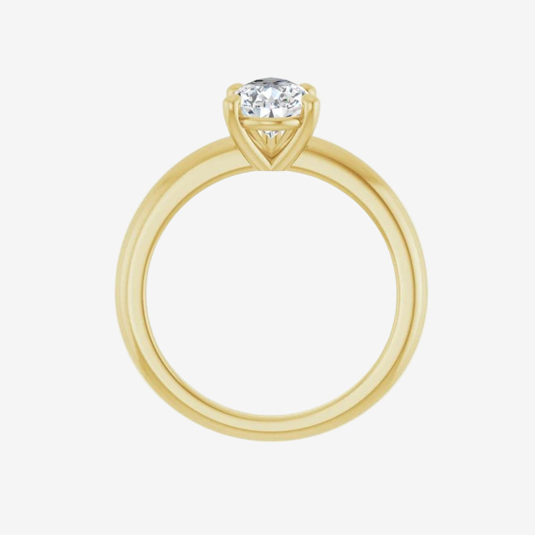 Pear Solitaire Engagement Lab Diamond Ring